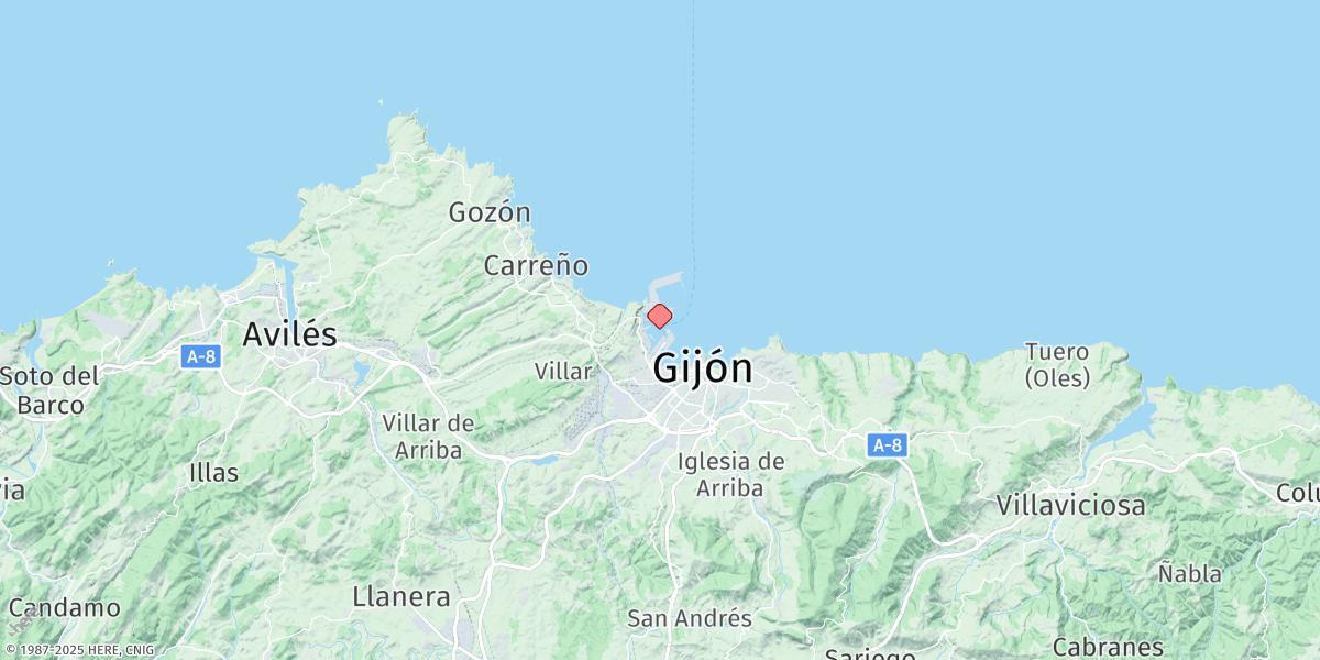 Map of Gijón