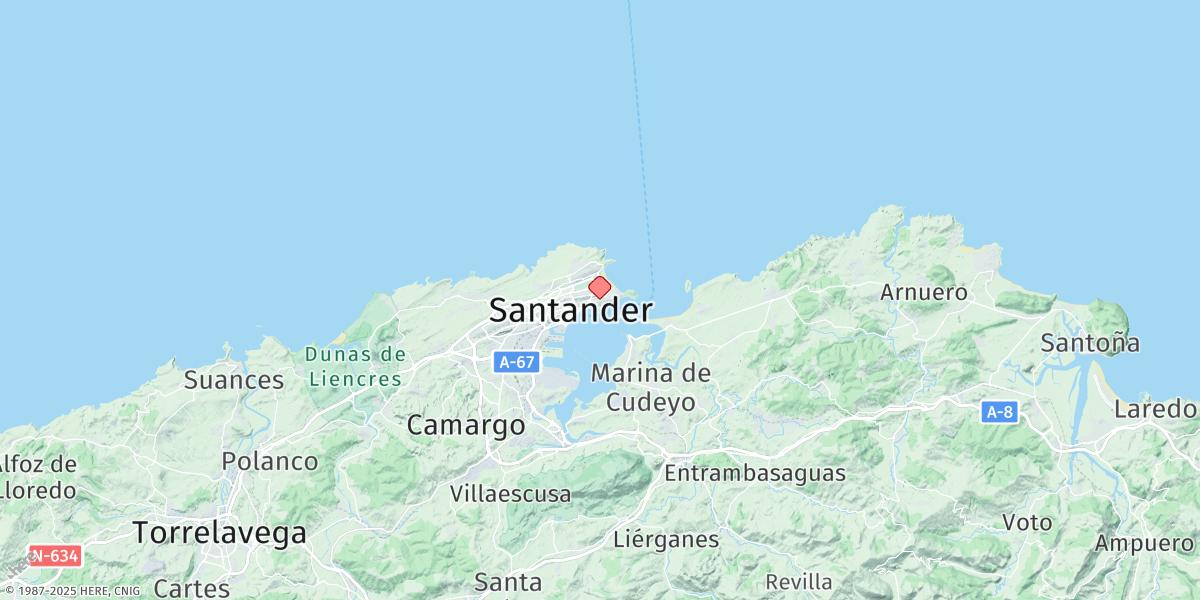 Map of Santander