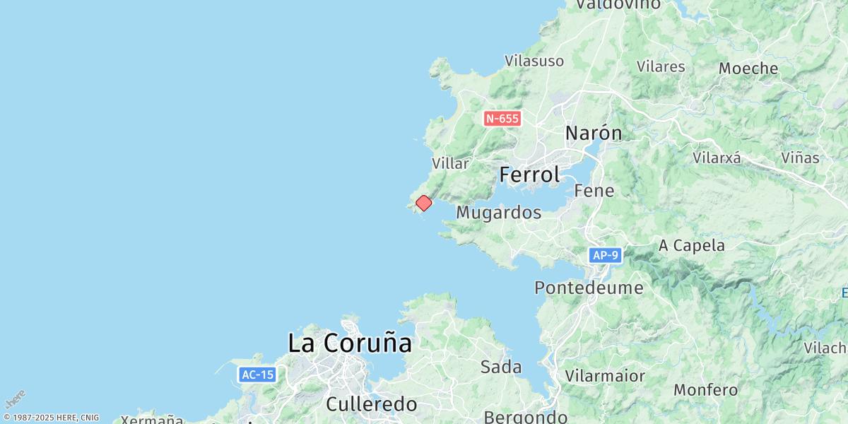 Map of Ferrol