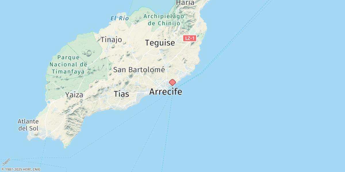Map of Lanzarote-arrecife