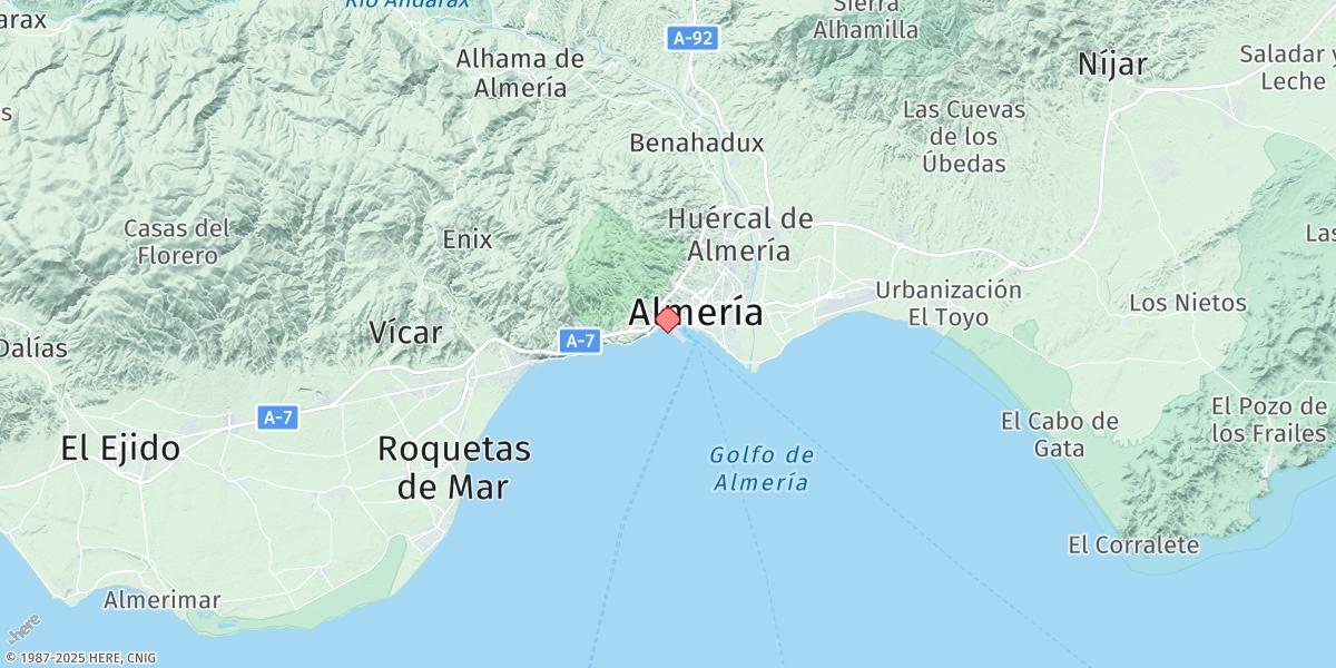 Map of Almería