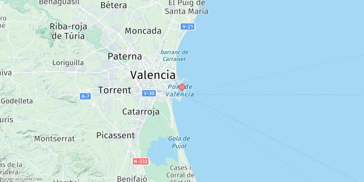 Map of Valencia