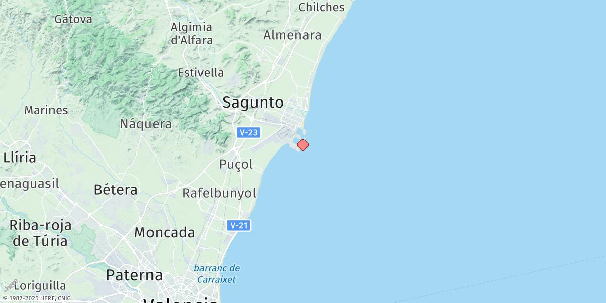 Map of Sagunto