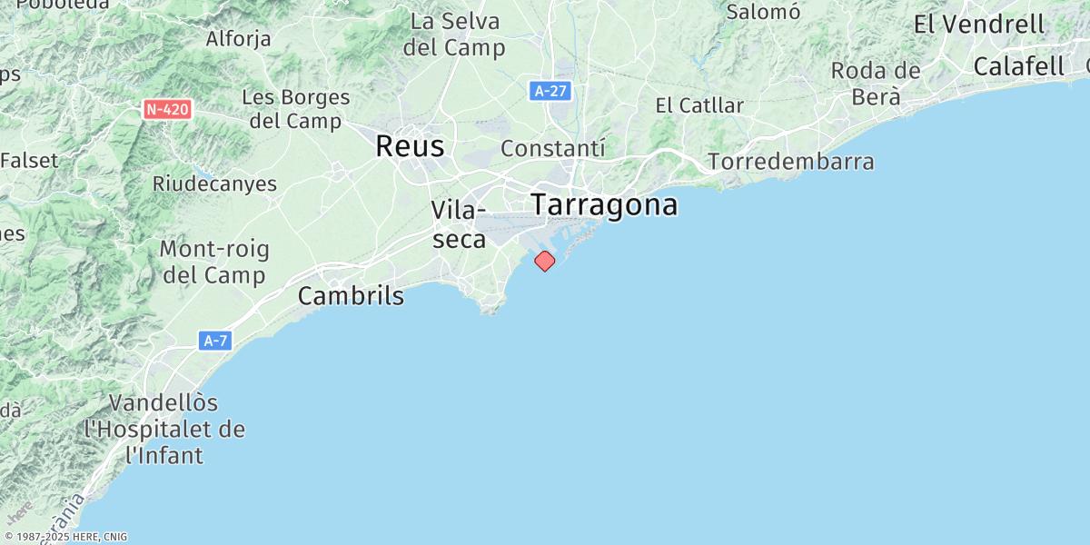 Map of Tarragona