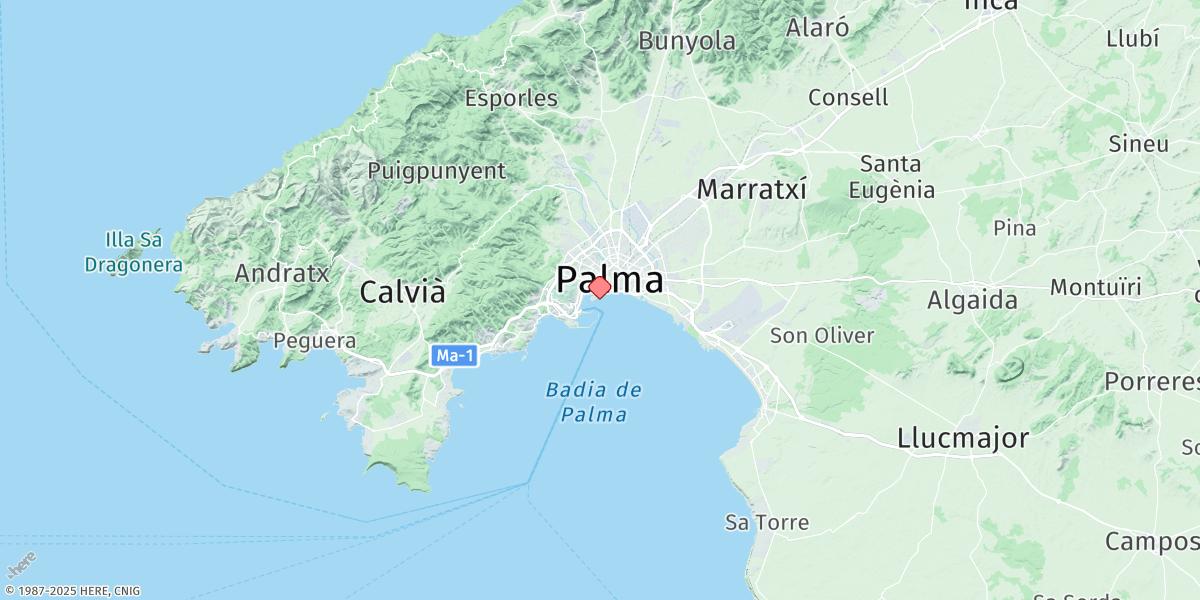 Map of Palma De Mallorca
