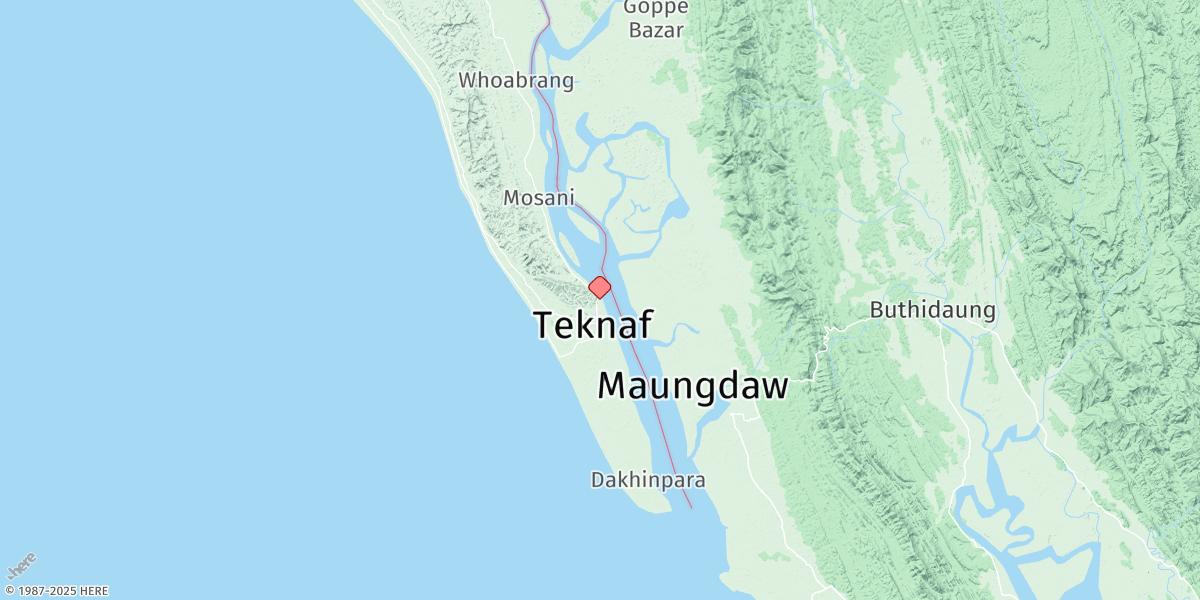 Map of Teknaf