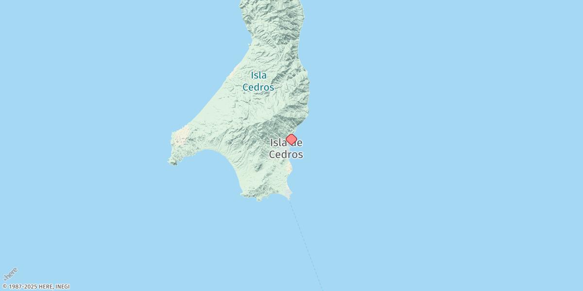 Map of Cedros Island