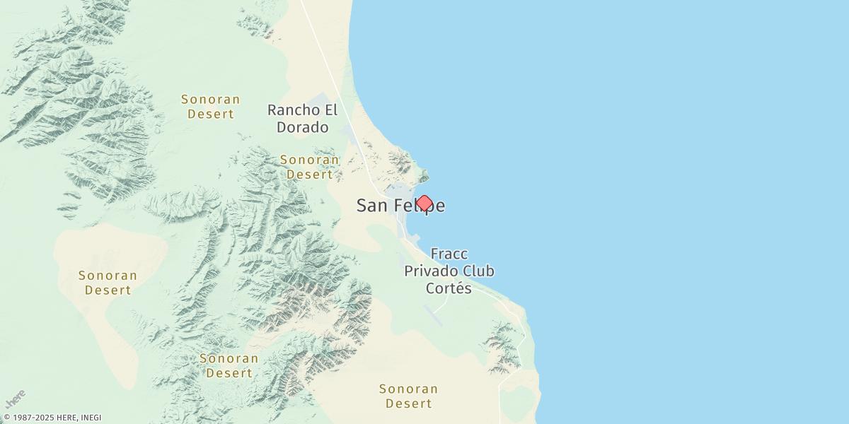Map of San Felipe