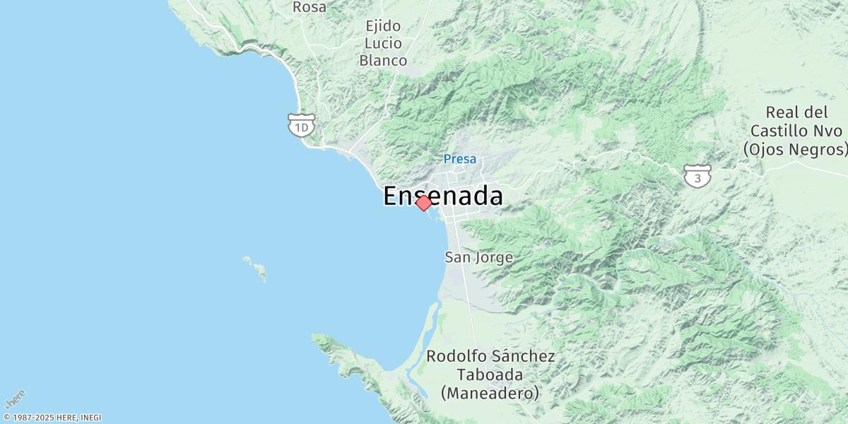 Map of Ensenada