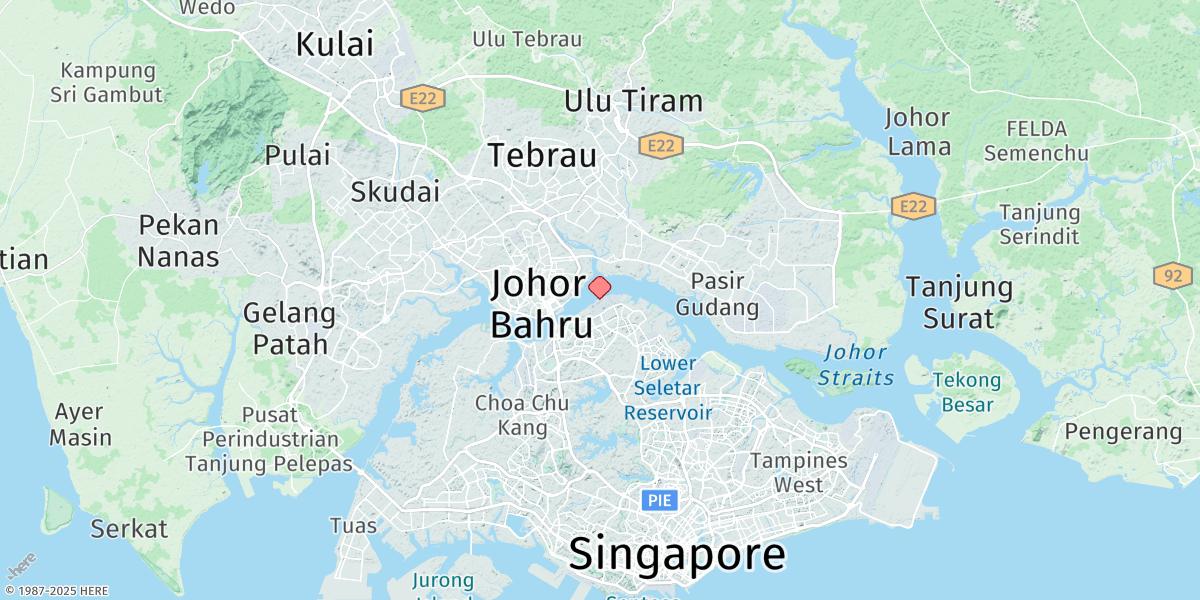 Map of Johor Baharu