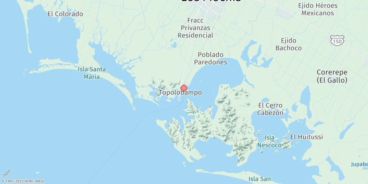 Map of Topolobampo