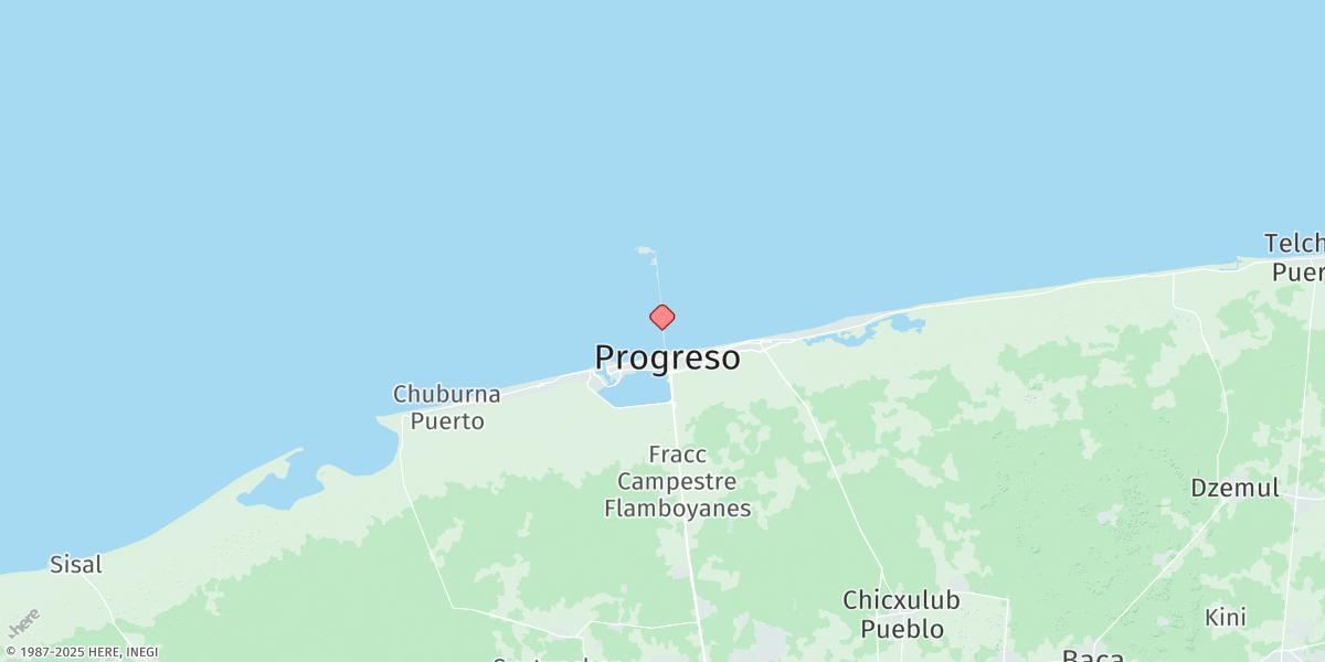 Map of Progreso-c, Yuc.
