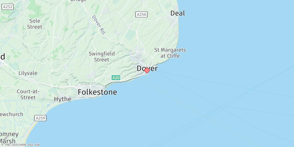 Map of Dover