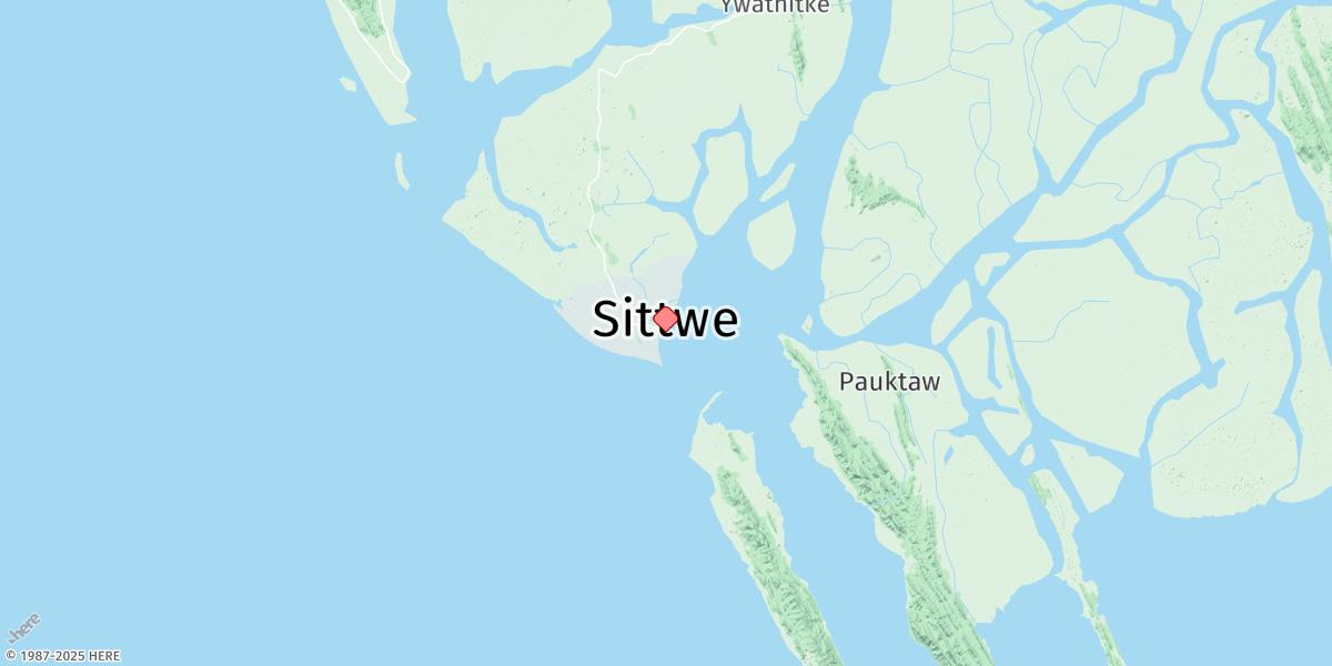Map of Akyab (Sittwe)