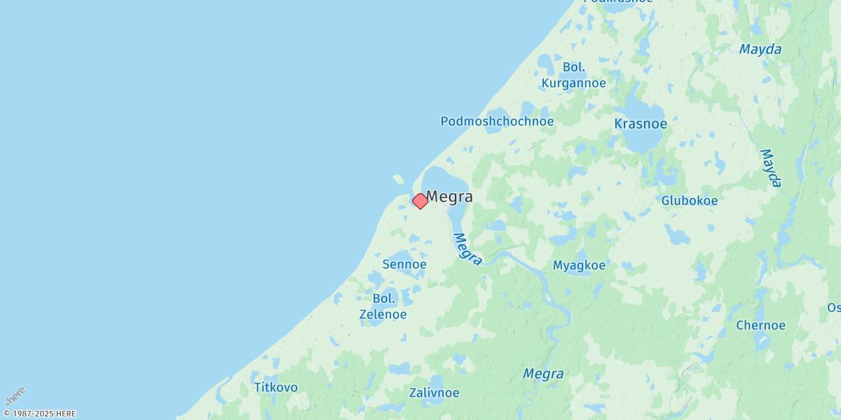 Map of Reka Megra