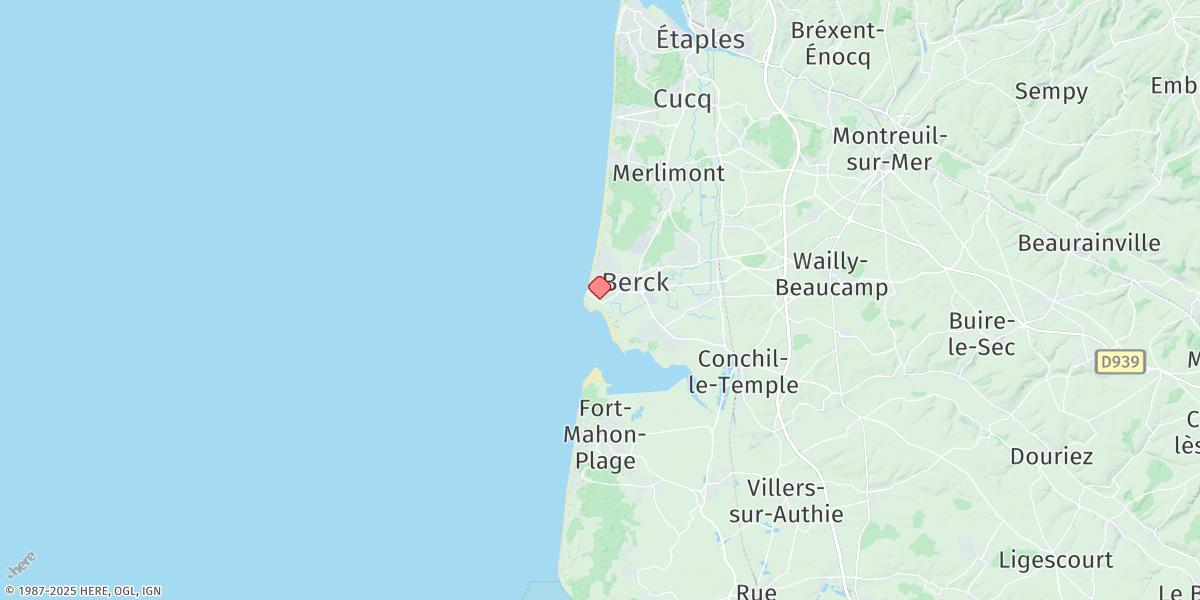 Map of Berck Plage - Fort Mahon