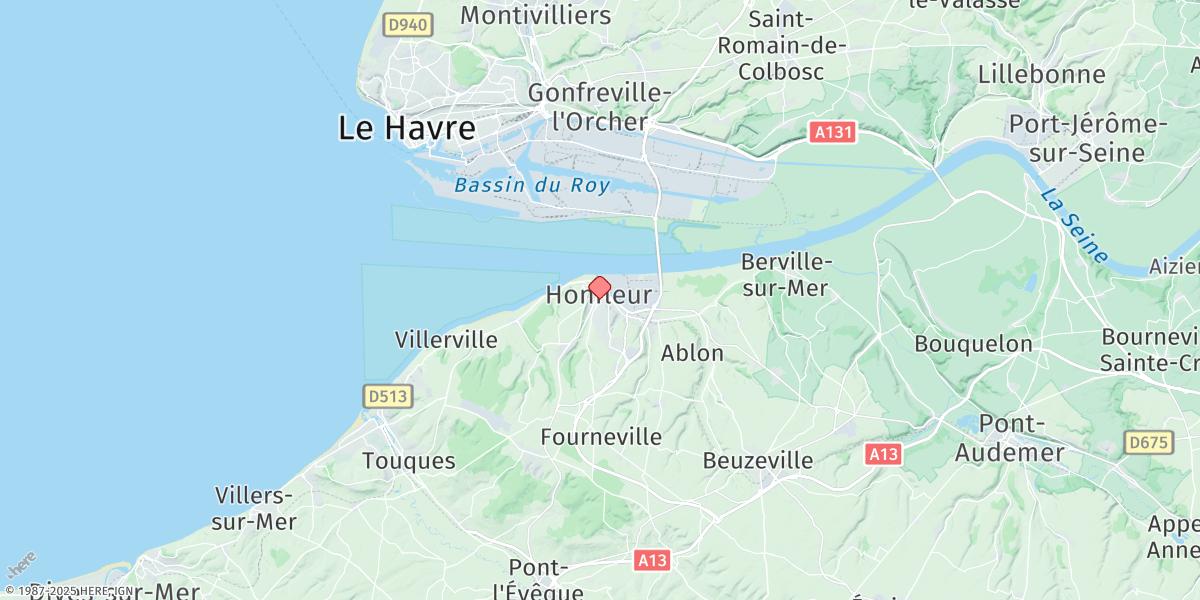 Map of Honfleur