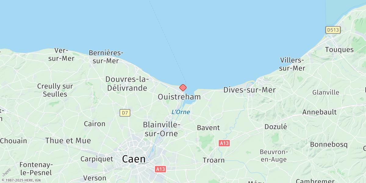 Map of Ouistreham