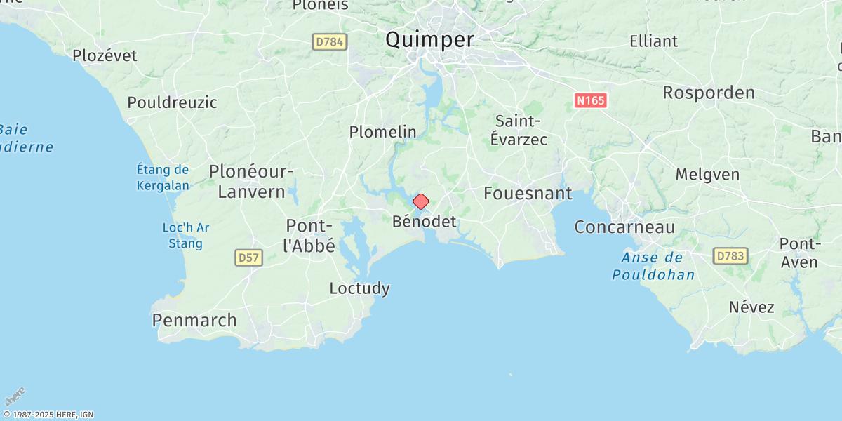 Map of Benodet