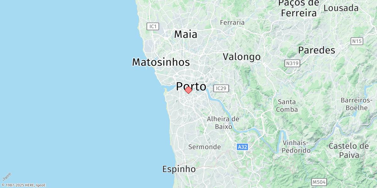 Map of Oporto (Porto)
