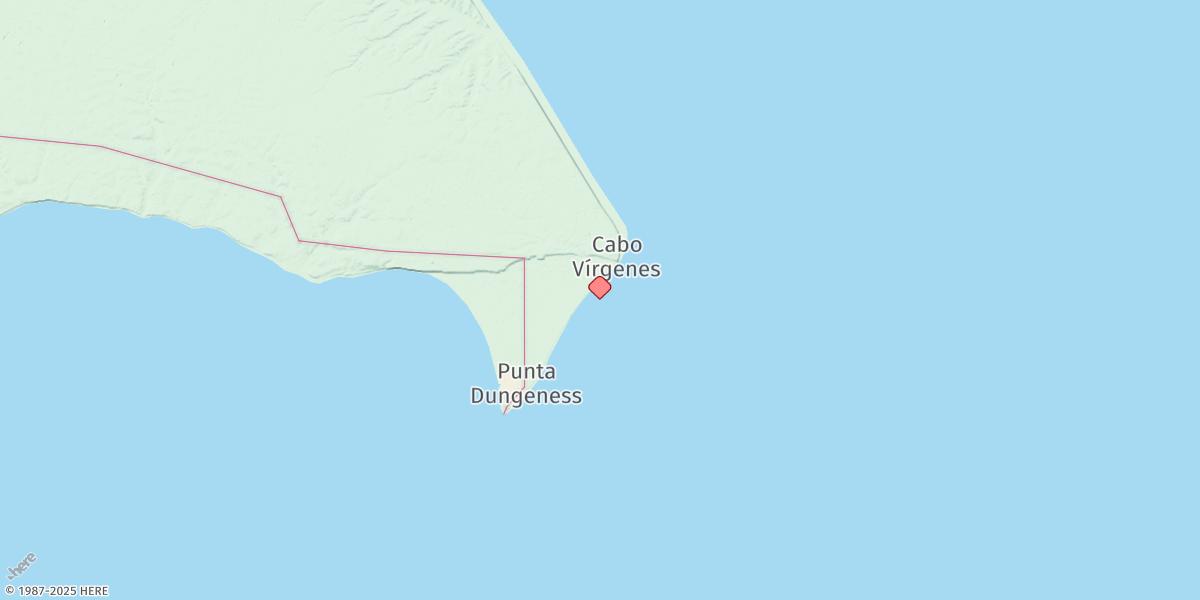 Map of Cabo Virgenes
