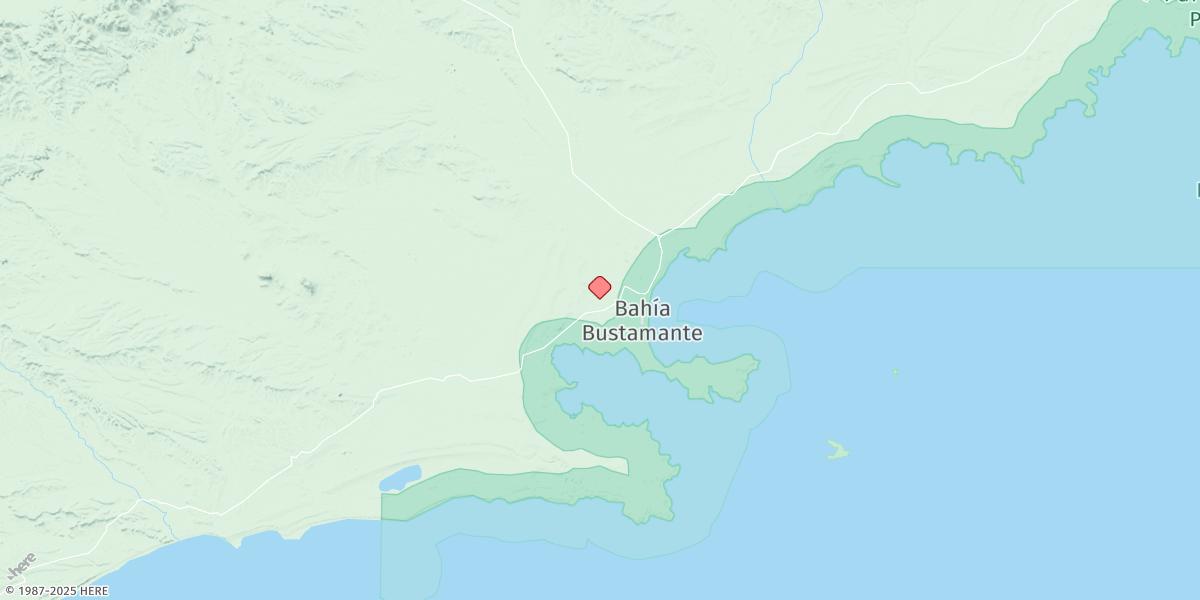 Map of Bahia Bustamante