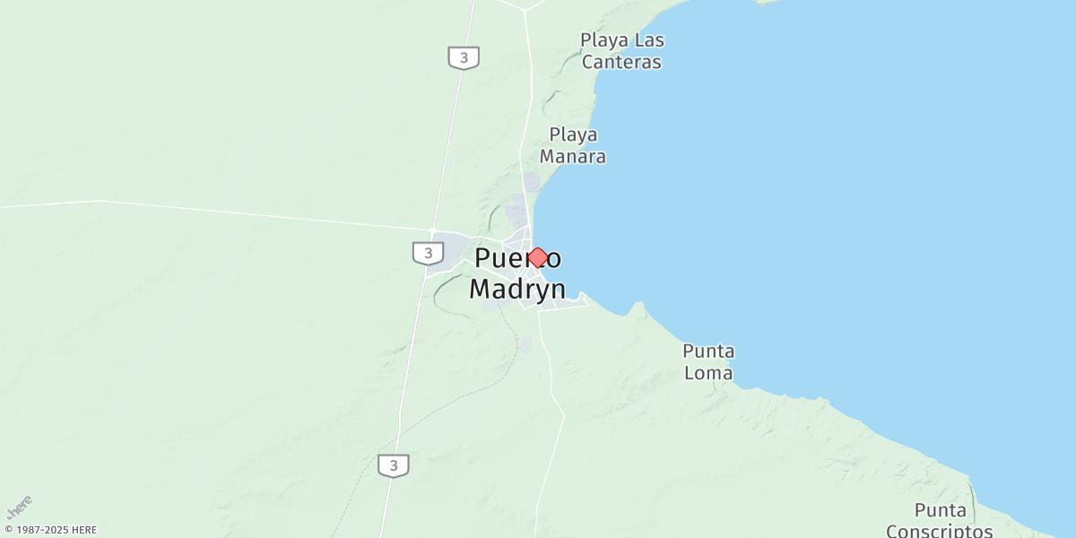 Map of Puerto Madryn