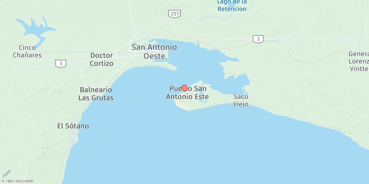 Map of Puerto San Antonio