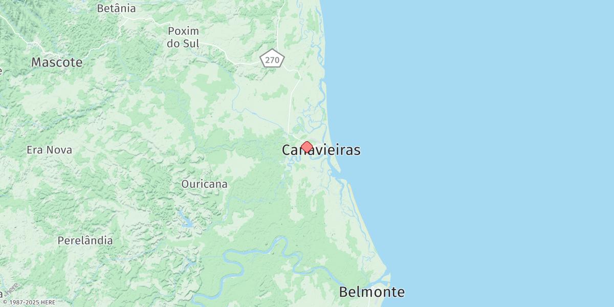 Map of Canavieiras