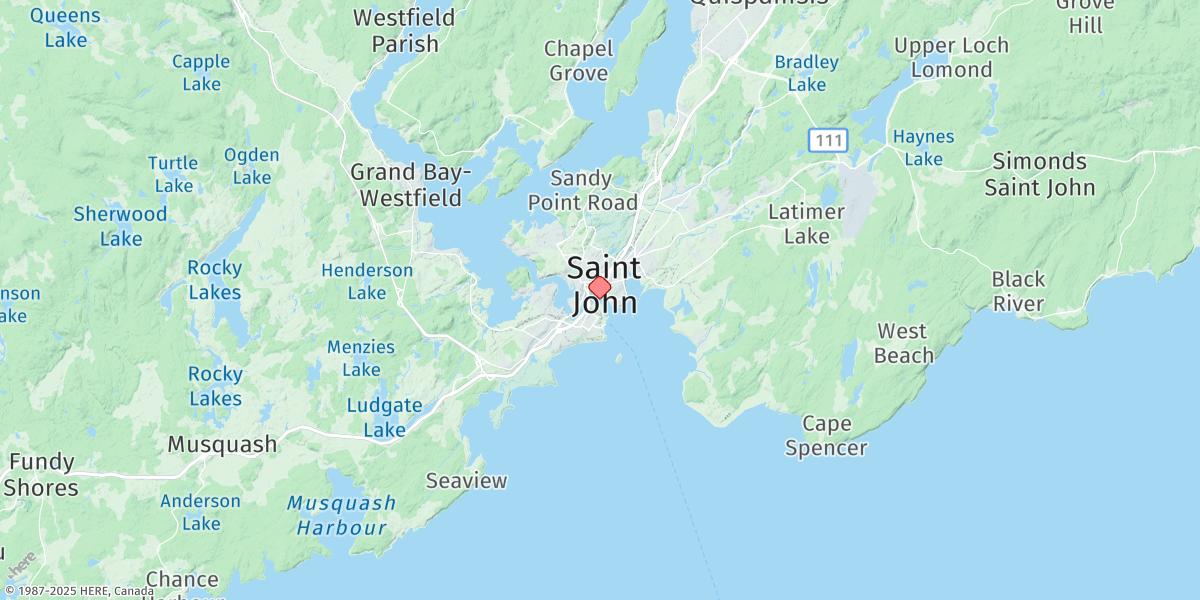 Map of Saint John, N.b.