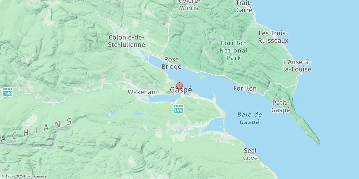 Map of Gaspe