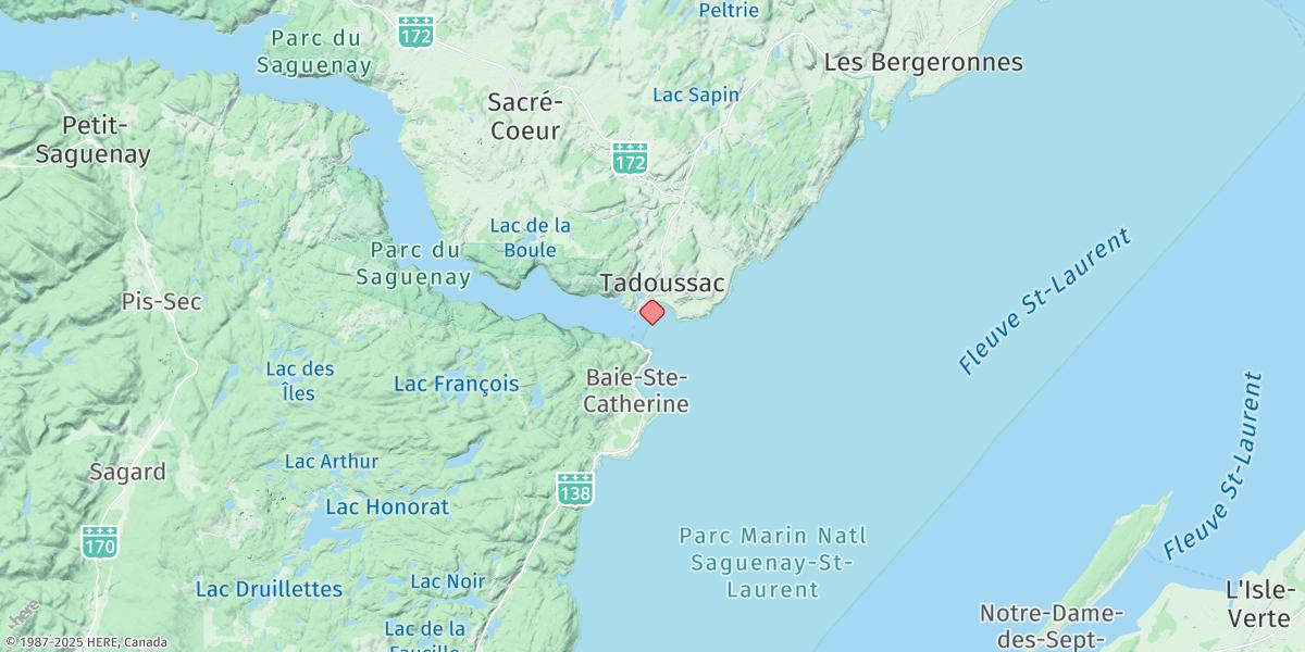 Map of Tadoussac