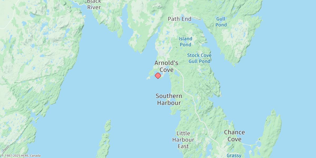 Map of Arnold's Cove