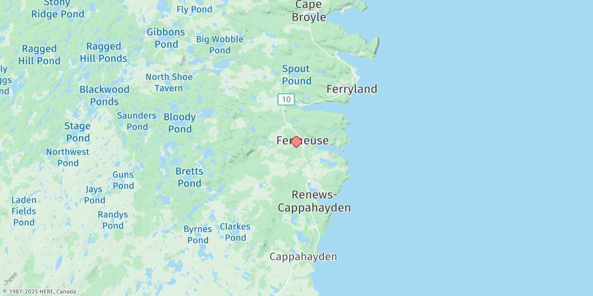 Map of Fermeuse Harbour