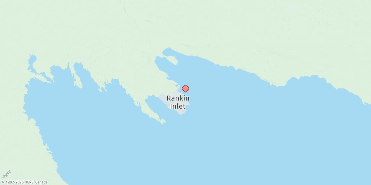 Map of Rankin Inlet