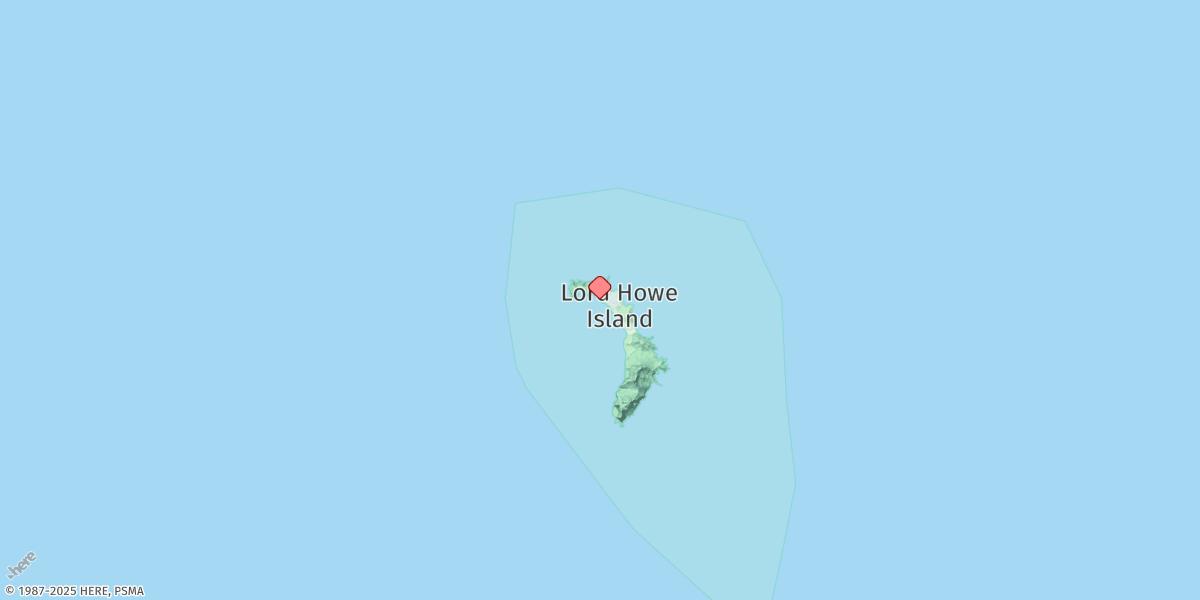 Map of Lord Howe Island