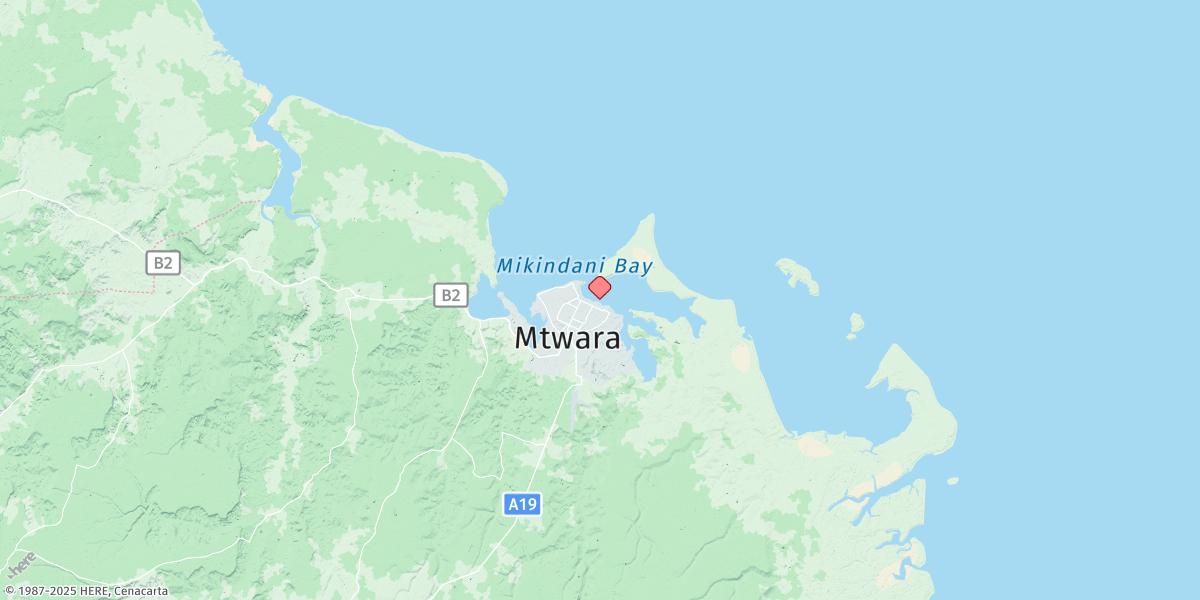 Map of Mtwara Bay