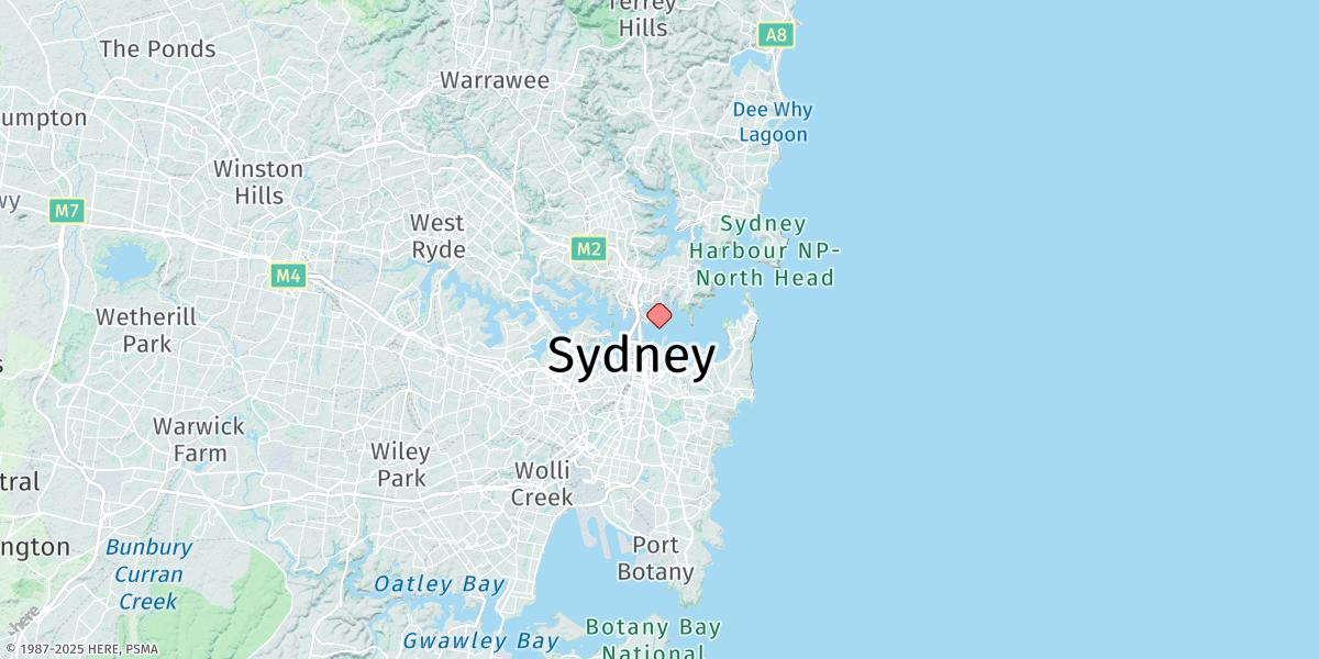 Map of Sydney (Fort Denison)