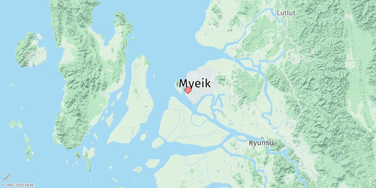 Map of Myeik (Mergui)