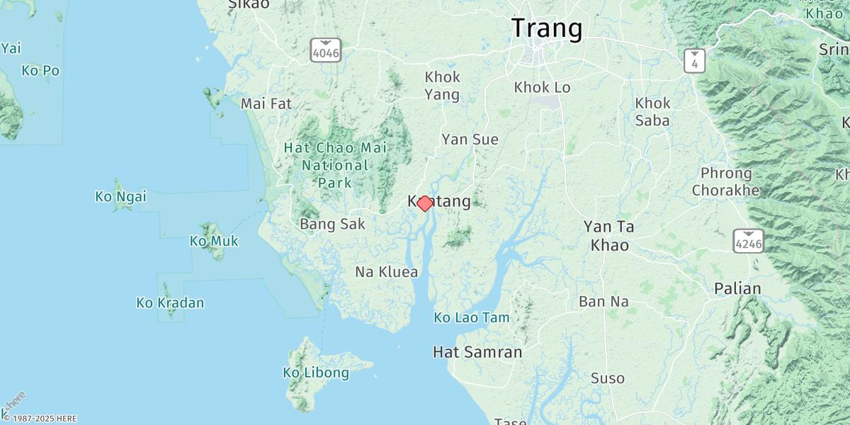Map of Pak Nam Trang