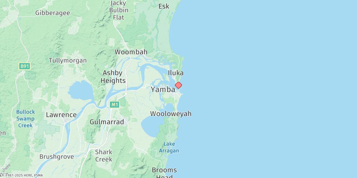 Map of Yamba