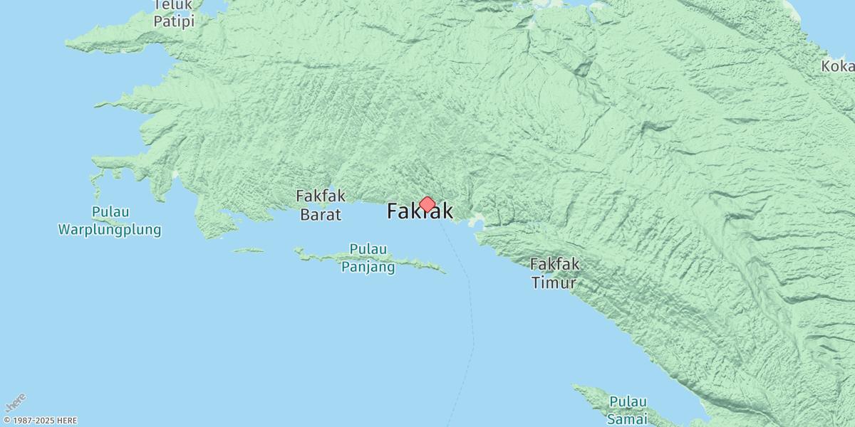 Map of Fakfak