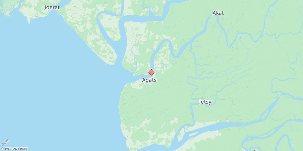Map of Agats (Teluk Flamingo)
