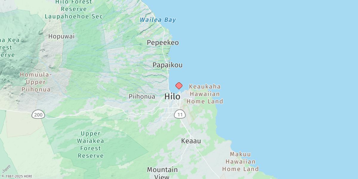 Map of Hilo Bay