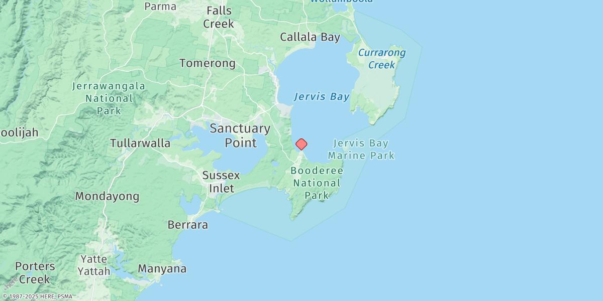 Map of Jervis Bay