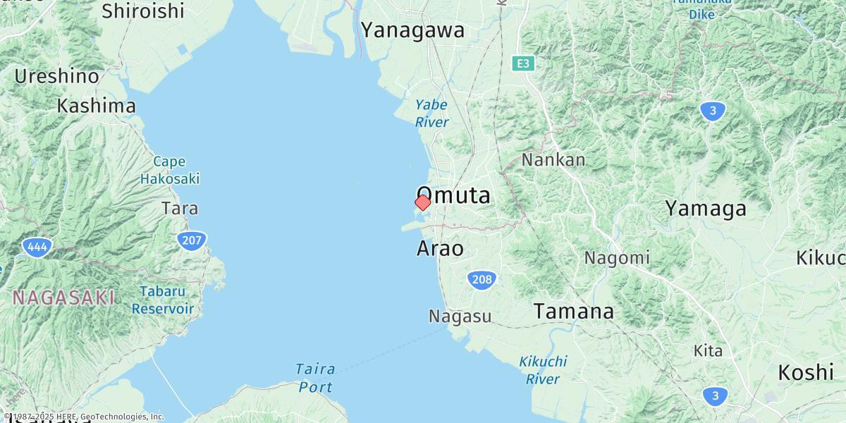 Map of Miike Ko