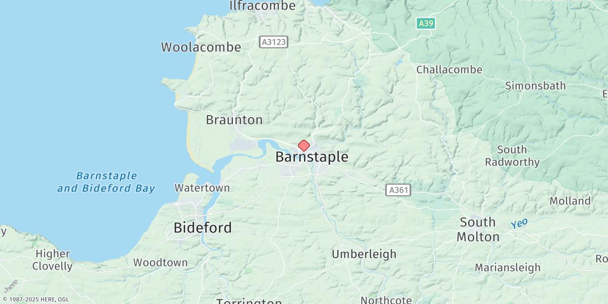 Map of Barnstaple