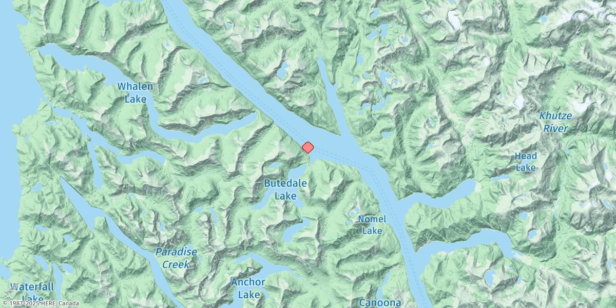 Map of Butedale