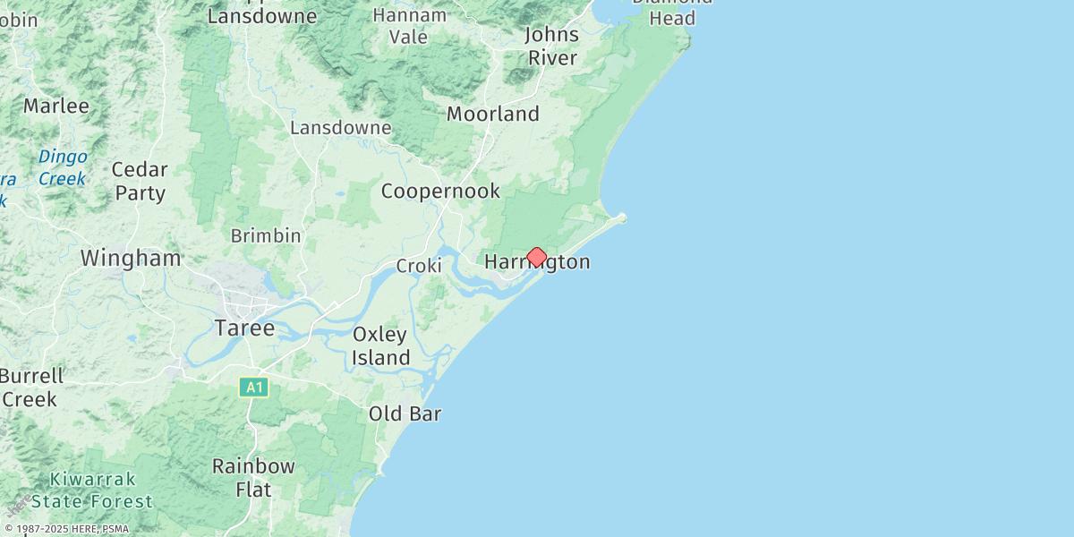 Map of Harrington Inlet