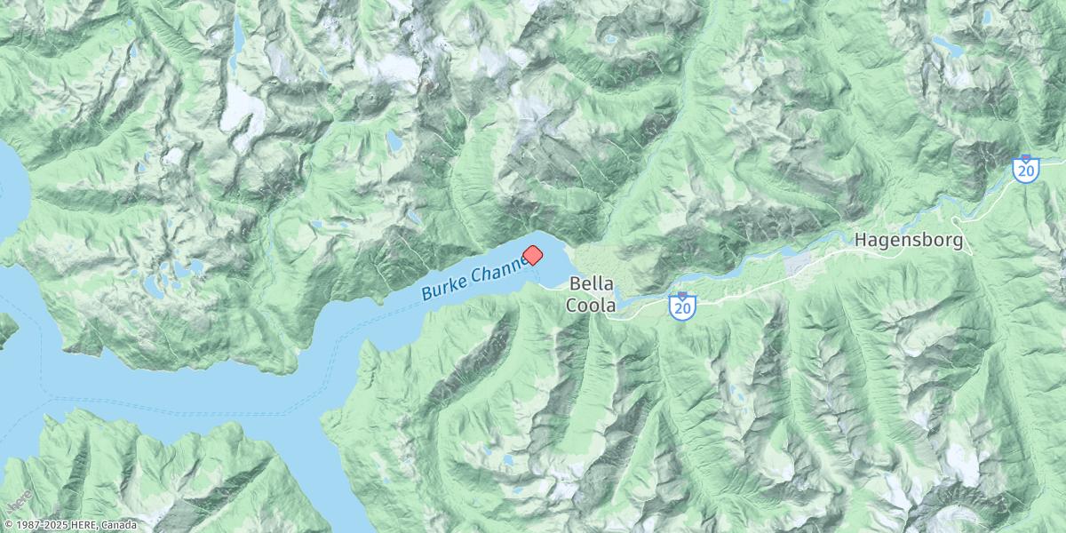 Map of Bella Coola